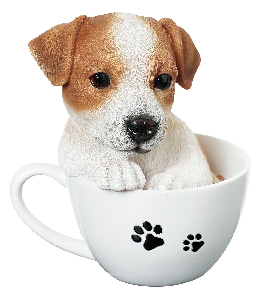 犬の置物 （ジャックラッセルテリア） マグカップ犬 14090 ジャックラッセル テリア 子犬 ドッグオーナメント オーナメント 動物 アニマル マスコット ガーデン ガーデニング ガーデンオブジェ オブジェ