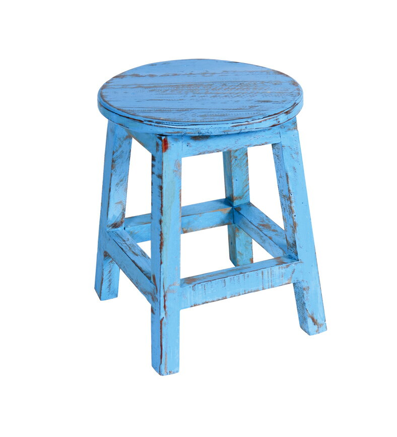 スツール（丸）ブルー 40676