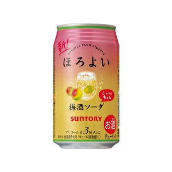 ほろよい 梅酒ソーダ 350ml缶 24本 ケース販売 サントリー チューハイ alc3%