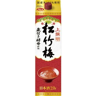 上撰 松竹梅 さけパック 2L パック 6本 ケース販売