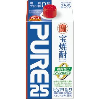 宝焼酎 ピュアパック 25度 900ML 紙パック 6本 ケース販売