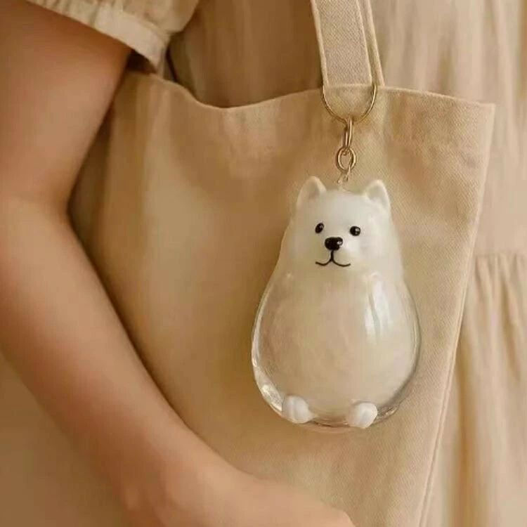 キーホルダー 透明カプセル 収納 収納 犬毛 キーホルダー 犬毛 ケース ペット用 収...