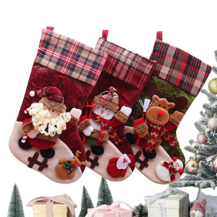 可愛い クリスマス 靴下 大きい レッド クリスマスソックス 47×29cm プレゼント入れ クリスマス飾り クリスマスオーナメント 特大 クリスマスプレゼント袋