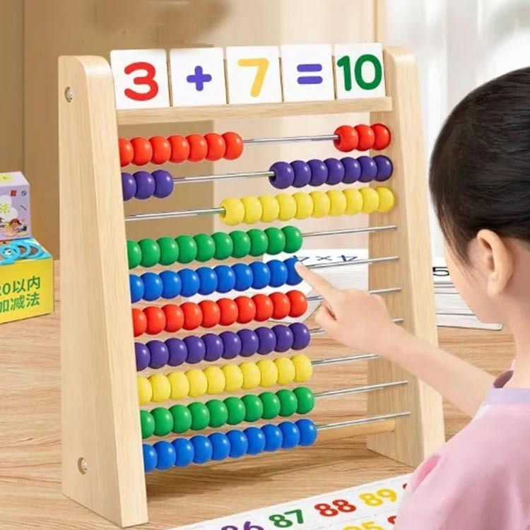 算数 掛け算 百たま カラフル 100玉そろばん 幼児 学習 知育玩具 百玉そろばん 学...