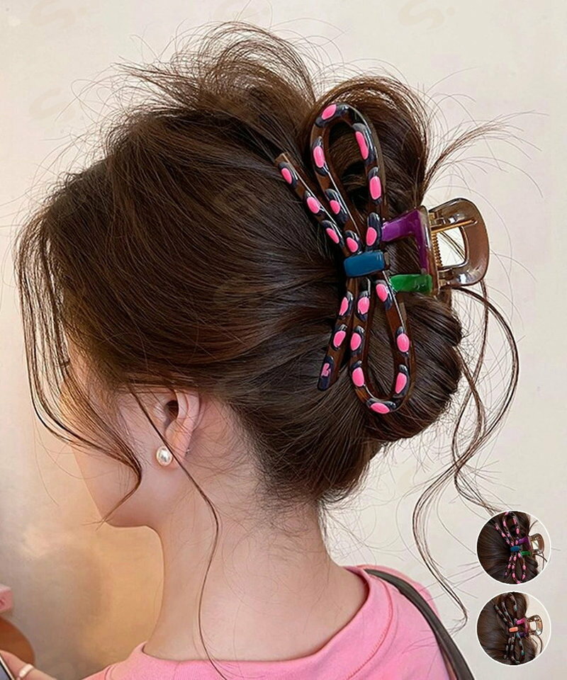 バンスクリップ ドーパミン ヘアクリップ レディース ヘアアクセサリー 髪飾り ま...