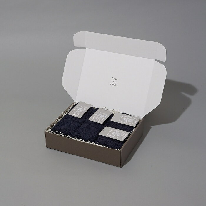 SMALL GIFT BOX #2フェイスタオル2枚ハンドタオル2枚ギフトセット　エコテックス認証なので赤ちゃんにも安心　 軽い 　ふっくら　贅沢なボリューム感　コットン100%　定番　日本製 1