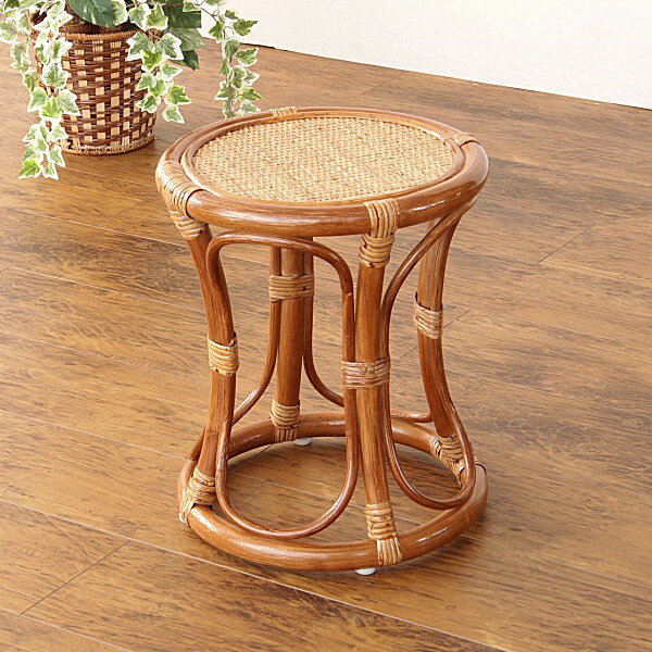 ラタンワールド 籐椅子 スツール 腰掛け 籐製 軽い 和風 和モダン