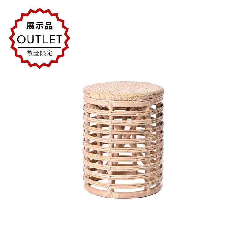 Rakuten - 【展示品アウトレット】15999→9999円!! 籐椅子 スツール 腰掛け 籐製 軽い 和風 和モダン アジアン ナチュラル インテリア テイスト 家具 業務用 ホテル 旅館 温泉 脱衣所 脱衣場 洗面所 父の日 敬老の日 誕生日 プレゼント 母の日 籐 ラタンスツール ジャパンディ C424ND