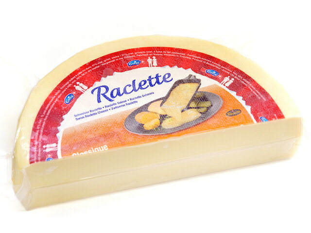 フランス語の「racler」“削り取る”という意味を持つ、スイス・ヴァレ州が発祥のハードタイプのチーズです。 スイスの伝統料理で、チーズ断面を暖炉等の火で炙り、溶けた部分をナイフで削り取って、茹でたジャガイモやピクルスと一緒に食べる、チーズと同名の料理「ラクレット」が広くヨーロッパ等で人気があり有名です。 チーズの外皮には若干のアンモニア臭がありますが、中はまろやかでコクのある味わいが特徴です。 また加熱することで、香り・風味が増し、さらに味わい深くなりますので、オーブン、グリル料理に最適です。 この商品は、スイスから輸入された約6kgもあるラクレットチーズを、ボリュームたっぷりハーフカットに、同敷地内にあるチーズ専門工場で製造致しました。 ※この商品は不定貫規格となります。実際にご用意する商品の重量に応じて商品代金が変更します。ご注文後に弊店がお送りするメールにて、変更後の商品代金を必ずご確認ください。変動値は記載の重量・金額からおおよそ20％前後を目安にお考えください。以上の点をご確認、ご了承のうえ、ご注文いただけますようお願いいたします。 名称ナチュラルチーズ原産国スイス原材料ナチュラルチーズ（生乳、食塩）内容量約2.5kg保存方法10℃以下（要冷蔵）賞味期限商品に記載製造者(株)エフ・エフ・シー 烏山ファクトリー配送方法冷蔵発送[ 配送・送料についてはこちら ]
