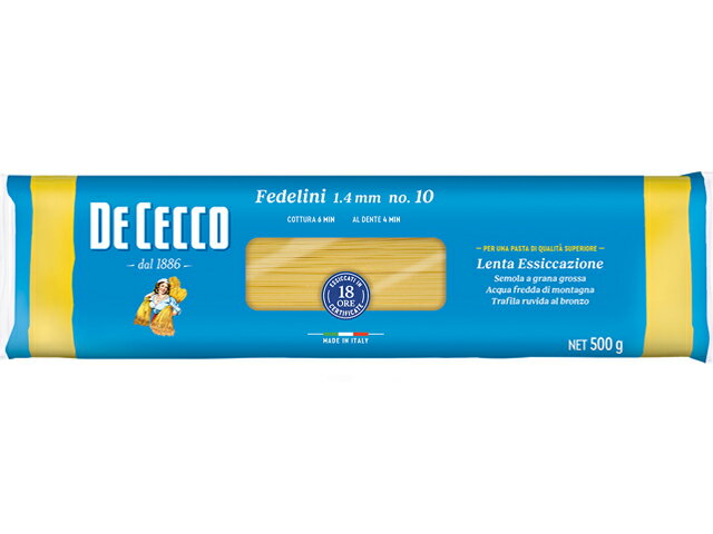 ディチェコ No.10 フェデリーニ（1.4mm） 500g│DE CECCO│ロングパスタ│スパゲッティ│