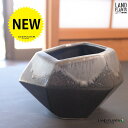 【植木鉢】 黒色 ポリゴン型 多角形 陶器鉢【植木鉢・受皿・鉢底石・鉢底ネット付属】 鉢 鉢植え 植木鉢 陶器 苗 苗木黒 ブラック 異形 変形 焼物 信楽 観葉植物 観葉 小型 和 和風 モダン スタイリッシュ