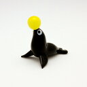 【ガラス細工】 オットセイ(海狗) 膃肭臍 海狗 おっとせい ミニチュア フィギュア ジオラマ 動物 魚 海豹 貝 化石 100581 ガラス ガラス工芸 工芸品 観葉植物用フィギュア テラリウム アクアリウム