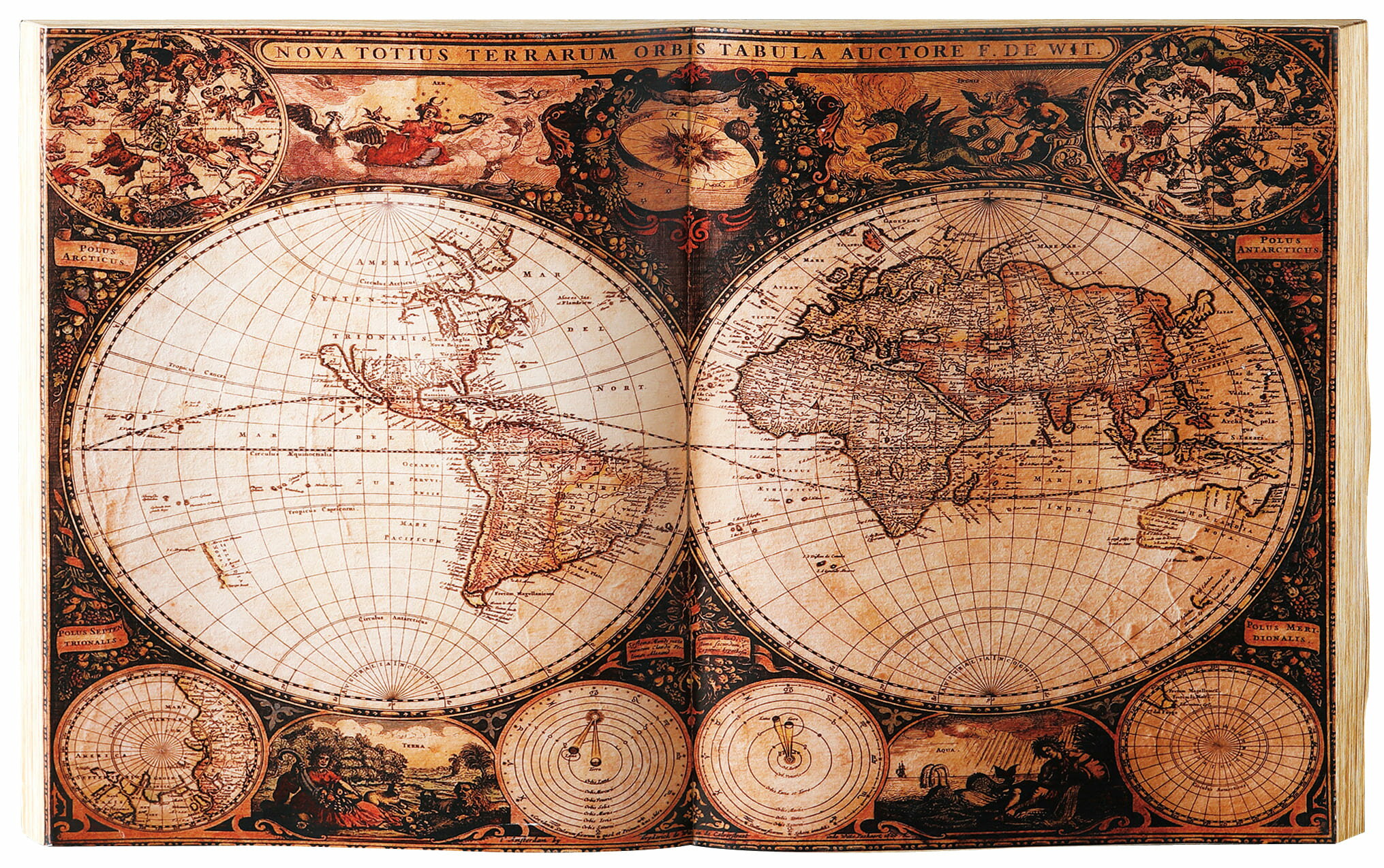 BOOK WALL ART ブックウォールアート （古代地図） 28550