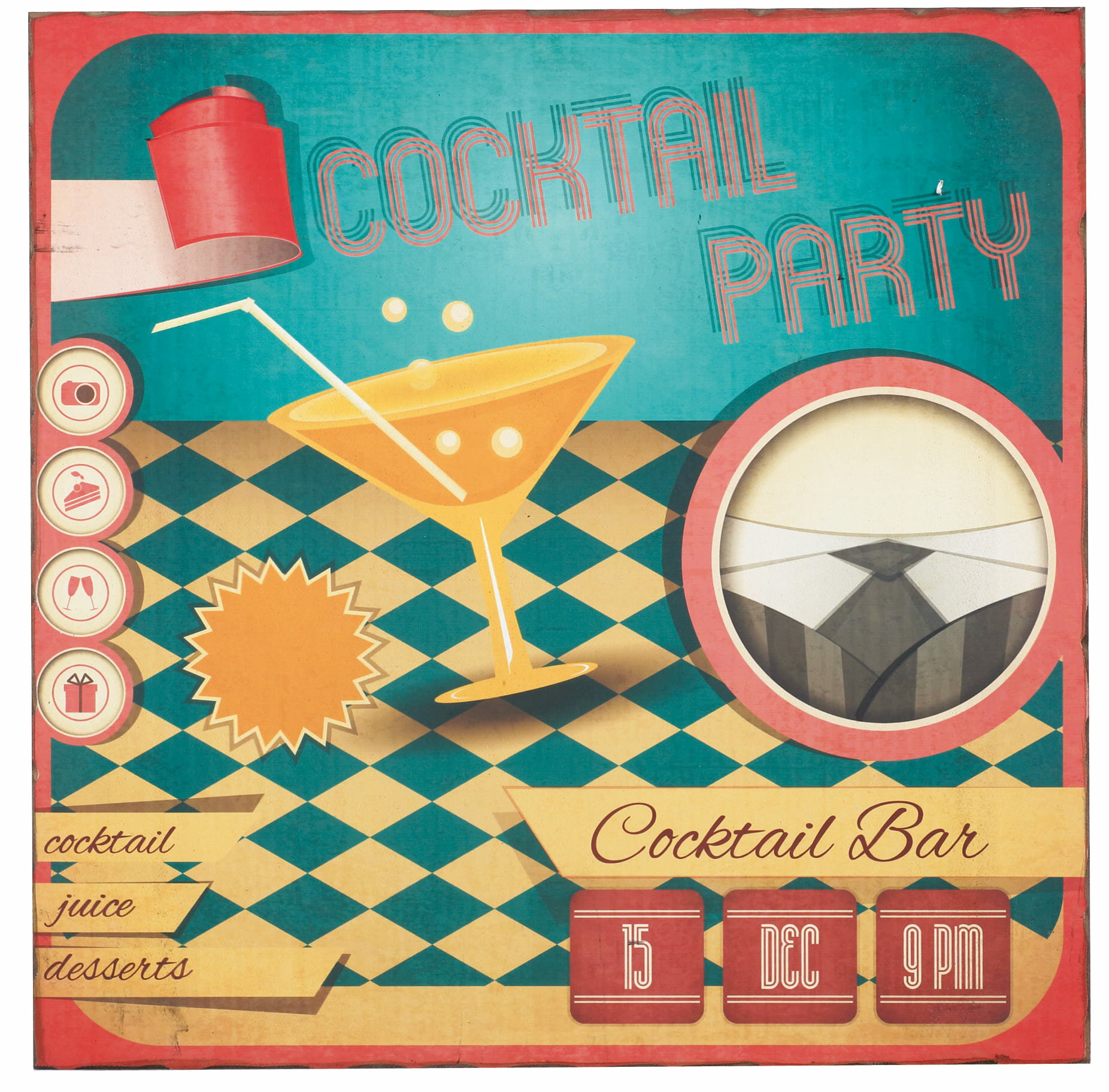 乐天商城 - ウッドボード（COCKTAIL PARTY） 28622