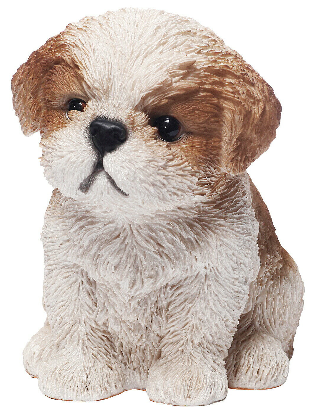 Rakuten - 犬の置物 （シーズ子犬） お座りイヌ 14064 シーズー 子犬 ドッグオーナメント オーナメント 動物 アニマル マスコット ガーデン ガーデニング ガーデンオブジェ オブジェ