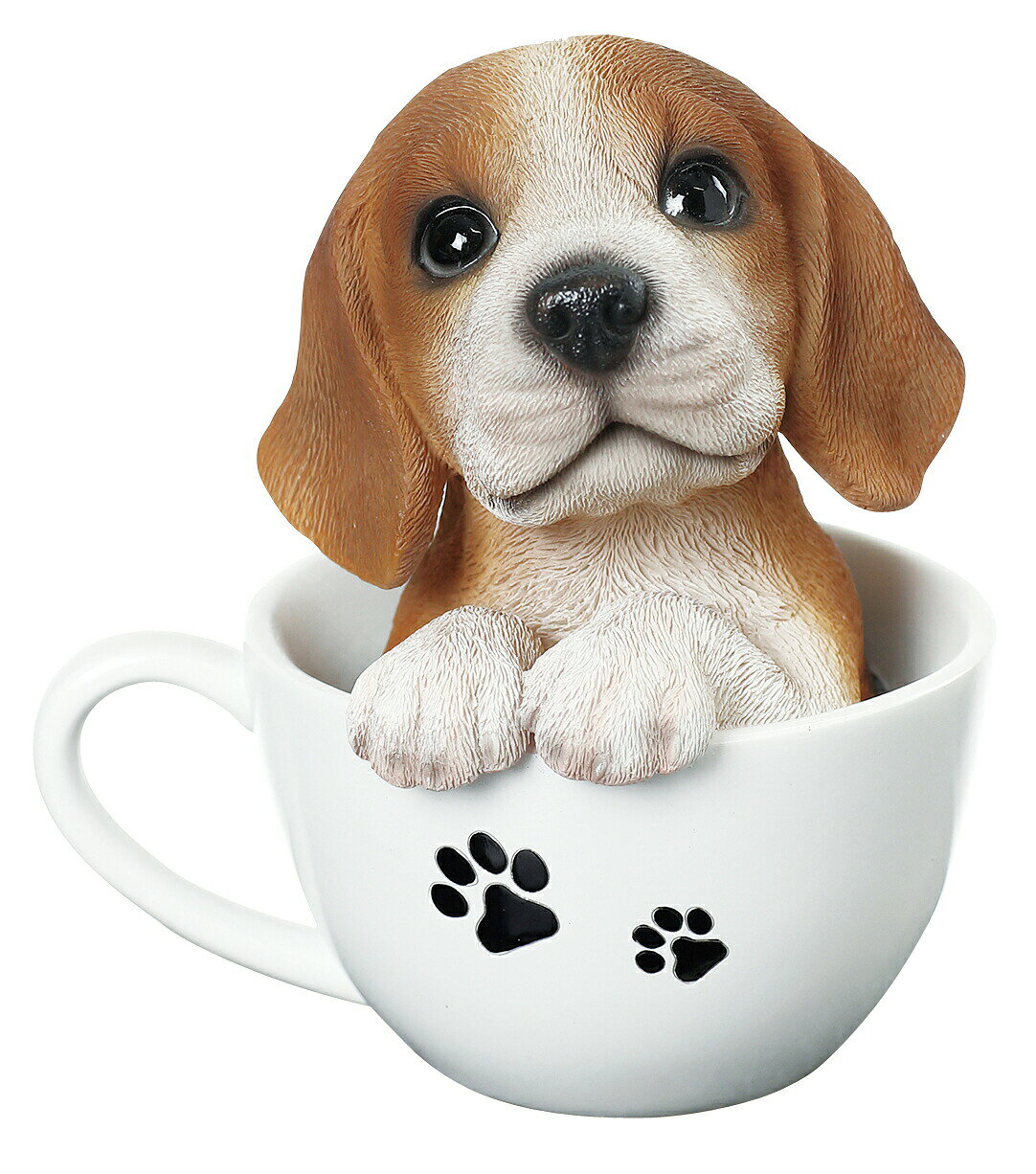 犬の置物 （ビーグルー） マグカップ犬 14082 ビーグル犬 子犬 ドッグオーナメント オーナメント 動物 アニマル マスコット ガーデン ガーデニング ガーデンオブジェ オブジェ