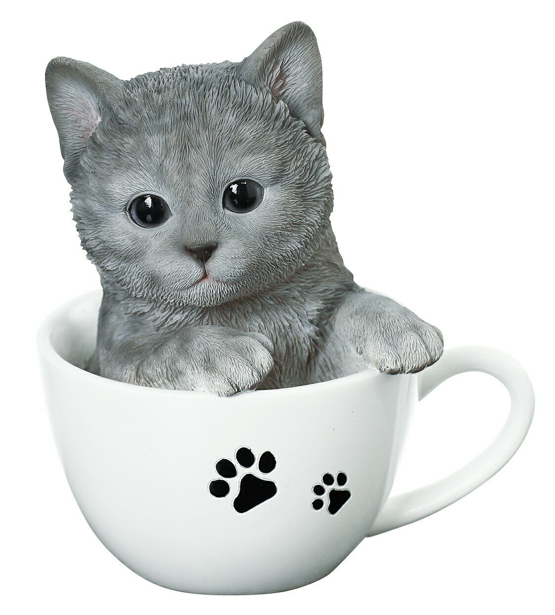 Rakuten - 猫の置物 （ロシアンブルー） マグカップ猫 14215 猫 ネコ 子猫 キャットオーナメント オーナメント 動物 アニマル マスコット ガーデン ガーデニング ガーデンオブジェ オブジェ