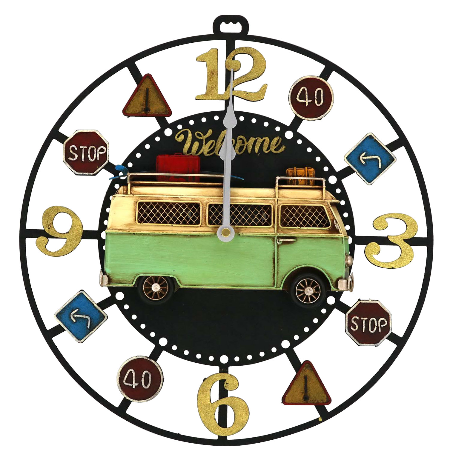 乐天商城 - ブリキclock（bus） 43171