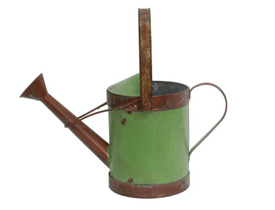 ジョウロ （グリーン×ブラウン）アイアン製 82328