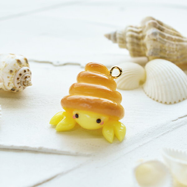 乐天商城 - 【ヤドカリコロネパン】レモンヤドカリ イエロー 黄色 フェイクフード キーホルダー ストラップ オリジナル 可愛い 夏 小さい ハンドメイド