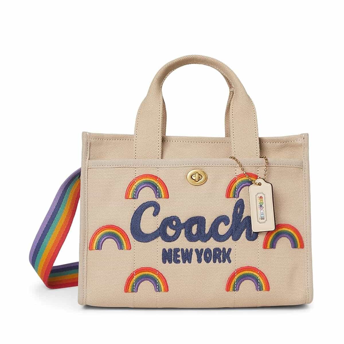 コーチ トートバッグ レディース 軽量 小さめ ブランド 布 肩掛け ファスナー付き COACH