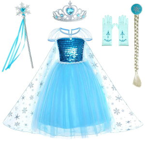 アナと雪の女王 ドレス 子供 エルサ なりきり ワンピース アナ雪 キッズ コスプレ 衣装 仮装 コスチューム Frozen
