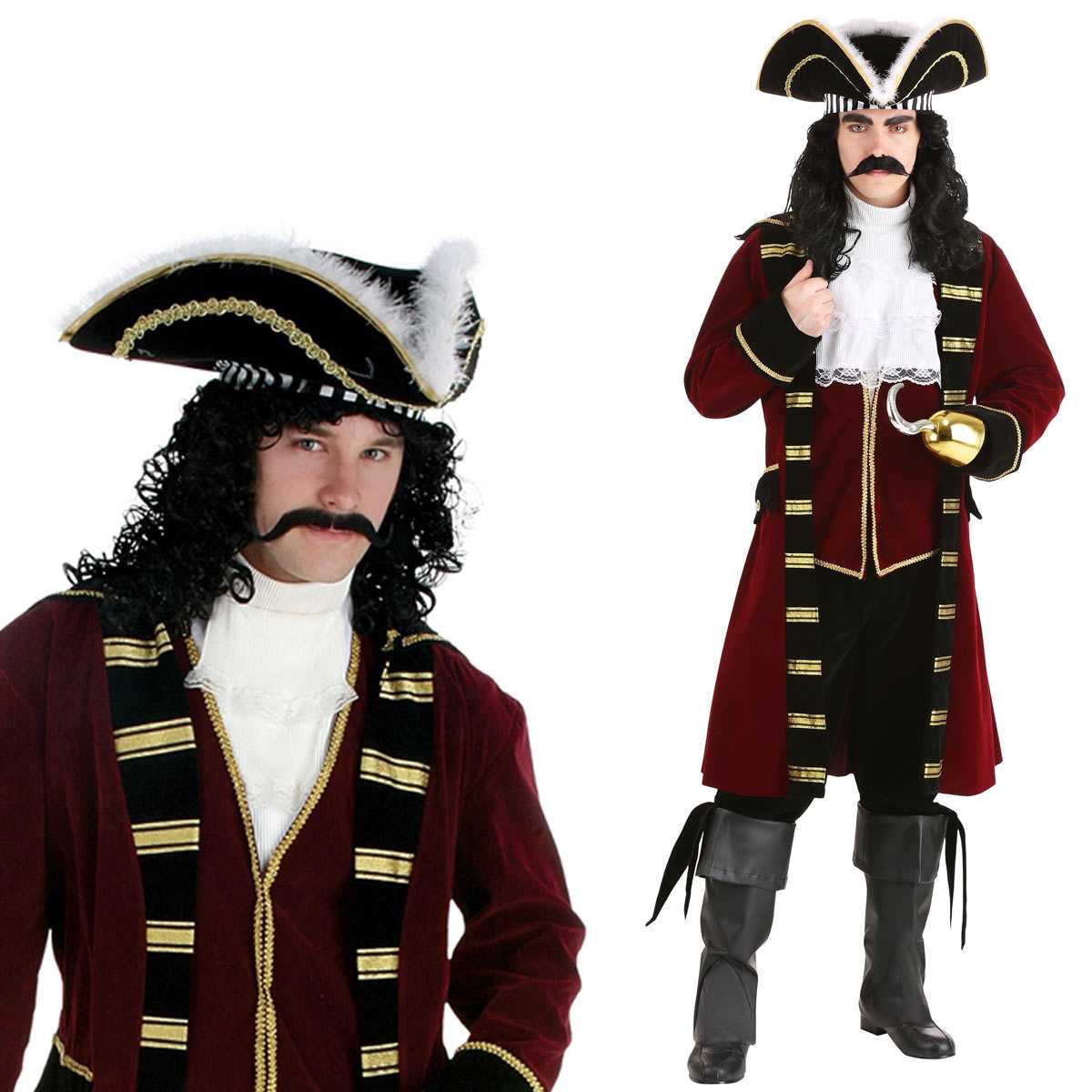 ピーターパン フック船長 衣装 大人 海賊 コスプレ ハロウィン Captain Hook 大きいサイズあり Peter Pan