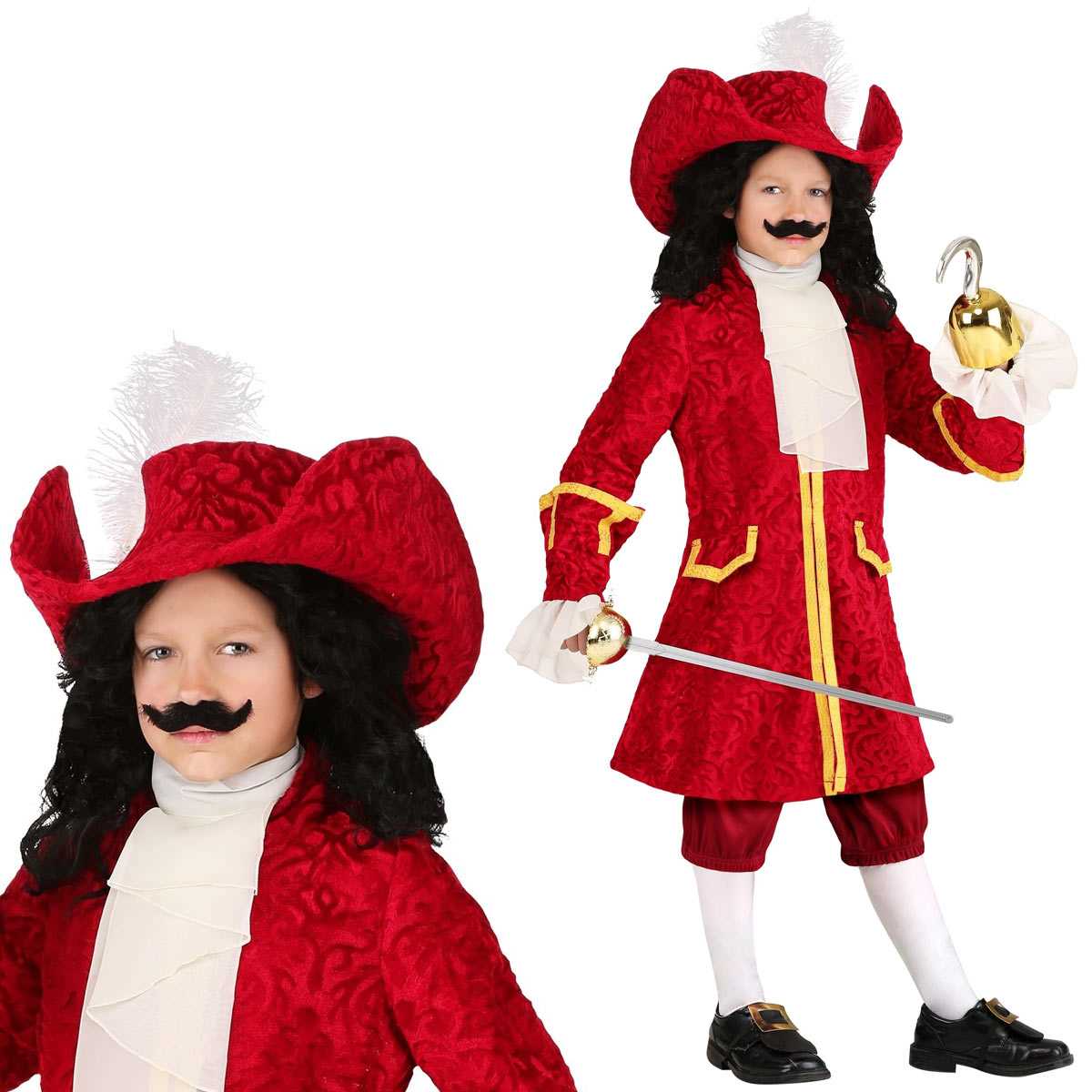 ピーターパン フック船長 衣装 子供 海賊 コスチューム コスプレ ハロウィン Captain Hook Peter Pan