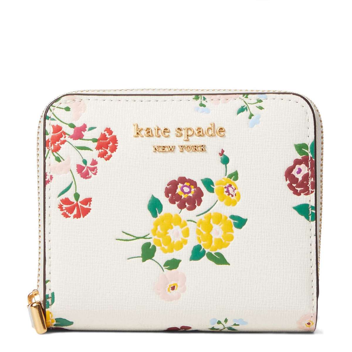 ケイトスペード 財布 二つ折り レディース 花 ファスナー オシャレ ブランド 新作 Kate Spade