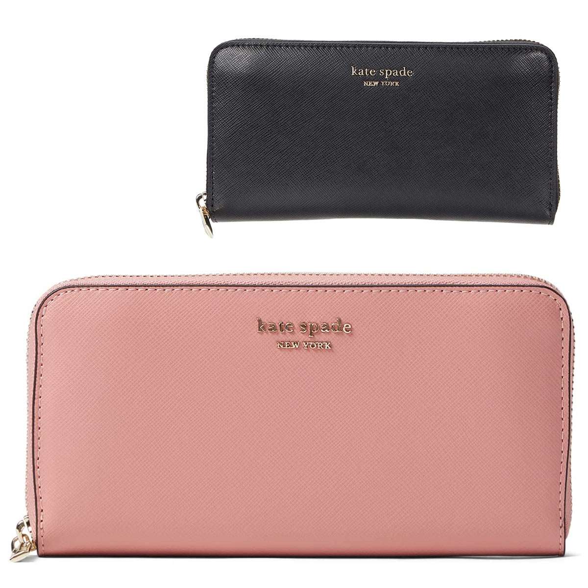ケイトスペード 長財布 レディース ブラック ブランド 本革 新品 大きめ 大容量 Kate Spade
