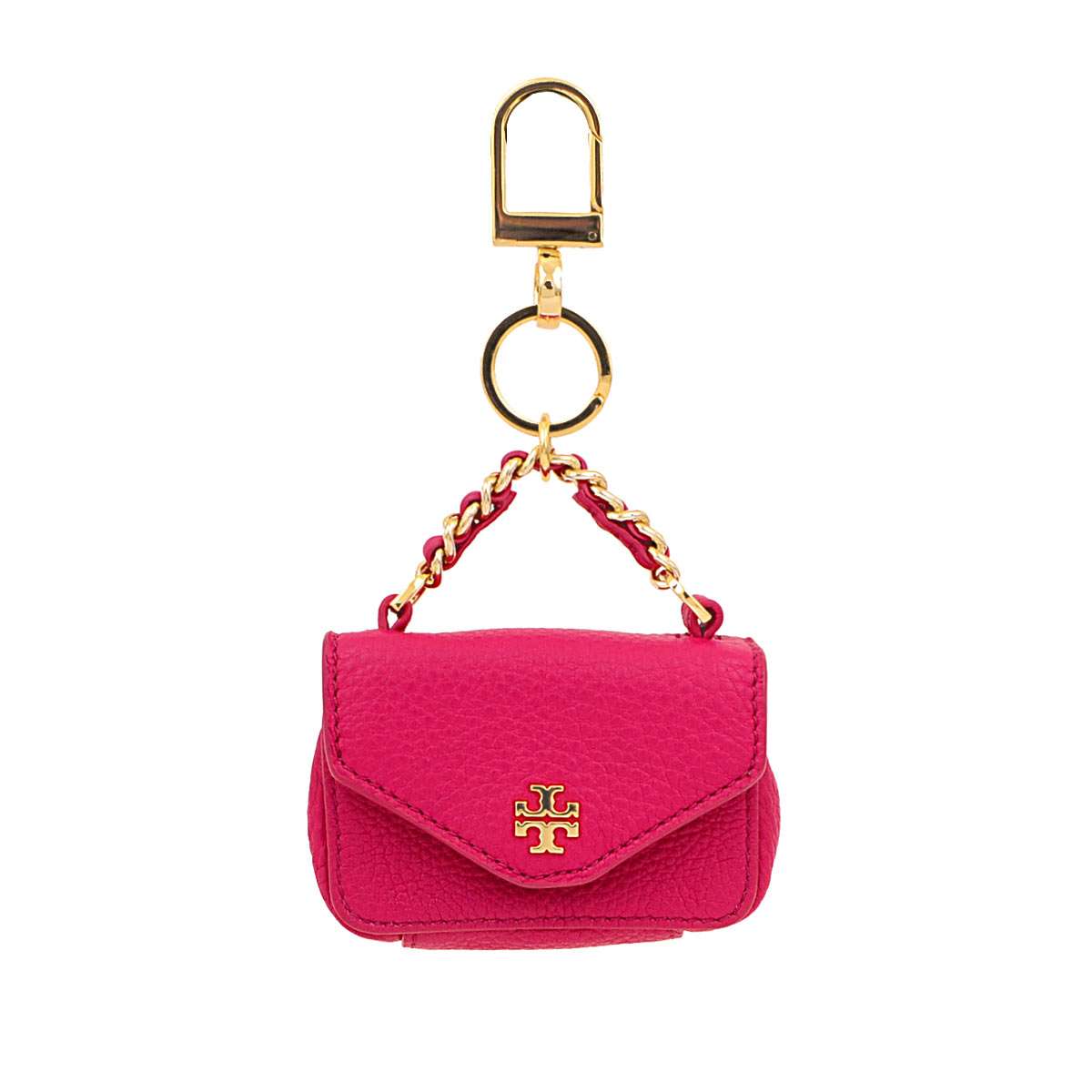 Tory Burch トリーバーチミニバッグコインケース キーフォブ 世界中のセレブに根強いファンをもつトリーバーチはさりげないラグジュアリーを提案するライフスタイルブランドです。鮮やかなカラーのアマンダシリーズのコインケースはキーリングがついているので鍵を収納することもできます。小銭入れとしてもキーケースとしても使える優れもの。バッグの中の整理をスッキリさせることができます。● 商品名ミニバッグコインケース キーフォブmini Bag Coin Case Key Fob● カラーCarnation Red● サイズ縦 約6cm x 横 約9cm xマチ 約2.5cm、チェーンからぶら下げた場合 約 18cm● 素材レザー ●商品詳細 スナップクロージャー、ゴールドトリーバーチロゴ、キーリング　※こちらの商品はアウトレット用商品ではなく、正規店販売用商品です。TORY BURCH の販売実績10年以上！トリーバーチは2004年にNYで創業、弊社バイヤーの提案により販売を開始したのも2004年。当時、日本での知名度はまったくありませんでした。創業当初より、品質の高さとファッション性を兼ね備えた、「上品なラグジュアリー」を提案できるブランドです。偽物・コピー商品にご注意 世界の人気ブランドに成長したトリーバーチですが、残念なことに偽物・コピー商品の生産も盛んです。激安価格や偽公式サイトにはご注意ください。 当店の商品は『 100% 正規品保障！ 』です。安心してお買い物をお楽しみください。TORY BURCH （トリーバーチ）⇒　ブランドページはこちらから