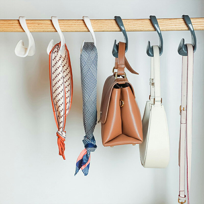 バッグフック バッグハンガー 10個セットバッグホルダー 収納ハンガー バッグや財布を吊るすため プラ..