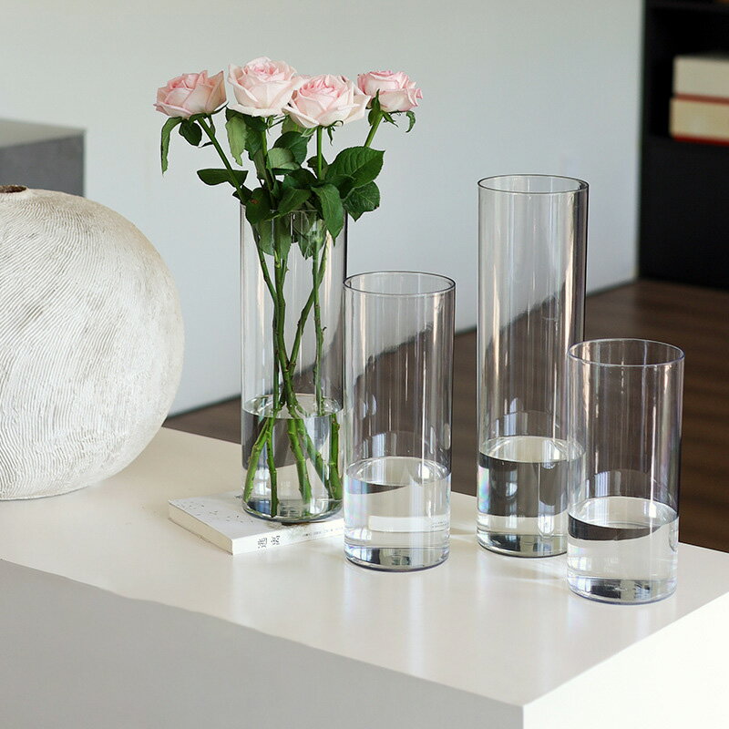 送料無料 割れない 花瓶 おしゃれ 大きい アクリルな質感 造花 生花 枝物 グリーン インテリア 高さ20/..