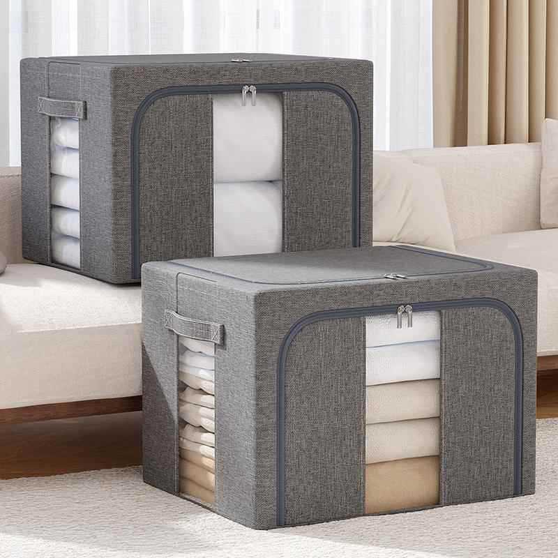 衣類収納ケース 下着収納ボックス ケース 洋服 ズボン 布団 毛布収納に 収納ボックス 収納ケース 大容量 衣類収納 折りたたみ 透明窓付き 衣装ケース 取っ手付き おしゃれ クローゼット 小物 持ち手収納袋 家庭用 布収納かご クローゼット 押し入れ収納 省スペー