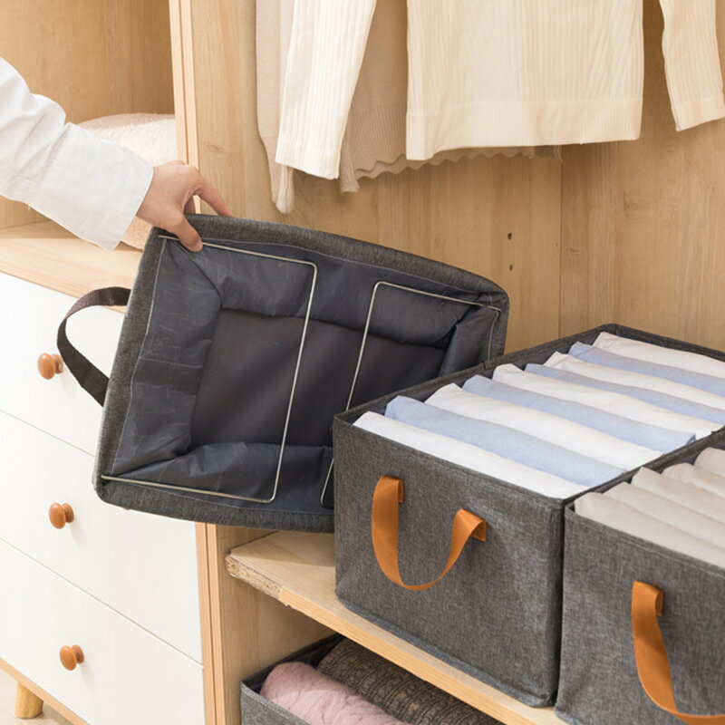 衣類収納ケース 下着収納ボックス ケース 2個セット 折り畳み 引き出し仕切り ブラ 下着 靴下 収納ボックス 衣類 衣装収納ケース ワードローブ 洋服衣装ケース 通気性の良い不織布 衣類収納仕切り 小物収納 大容量 持ち手収納袋 家庭用 押し入れ収納 省スペース