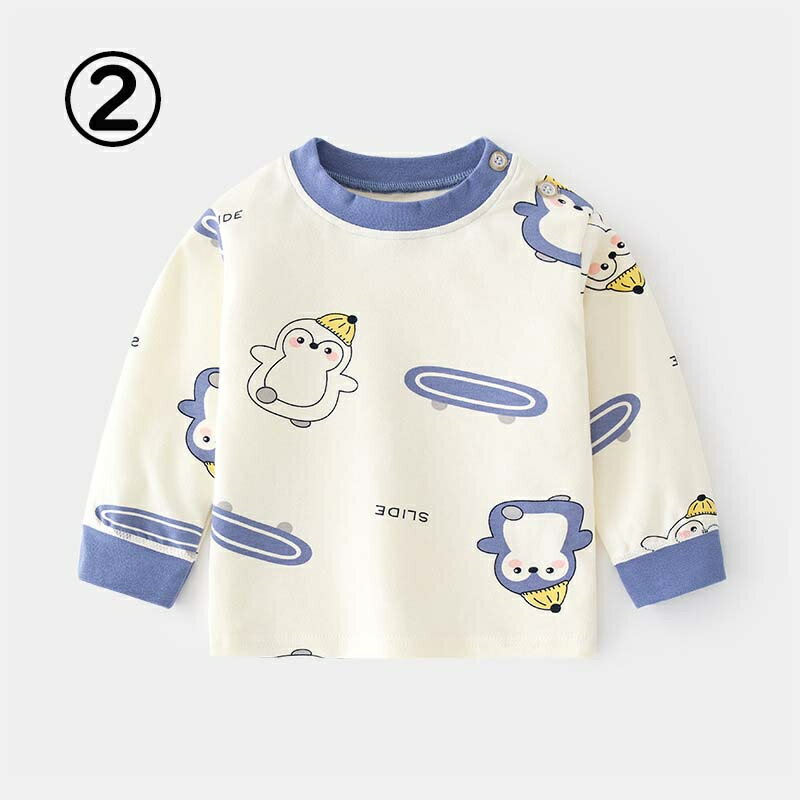 14色 ベビー服 Tシャツ キッズ 赤ちゃん トップス 長袖 女の子 男の子 子供服 tシ...