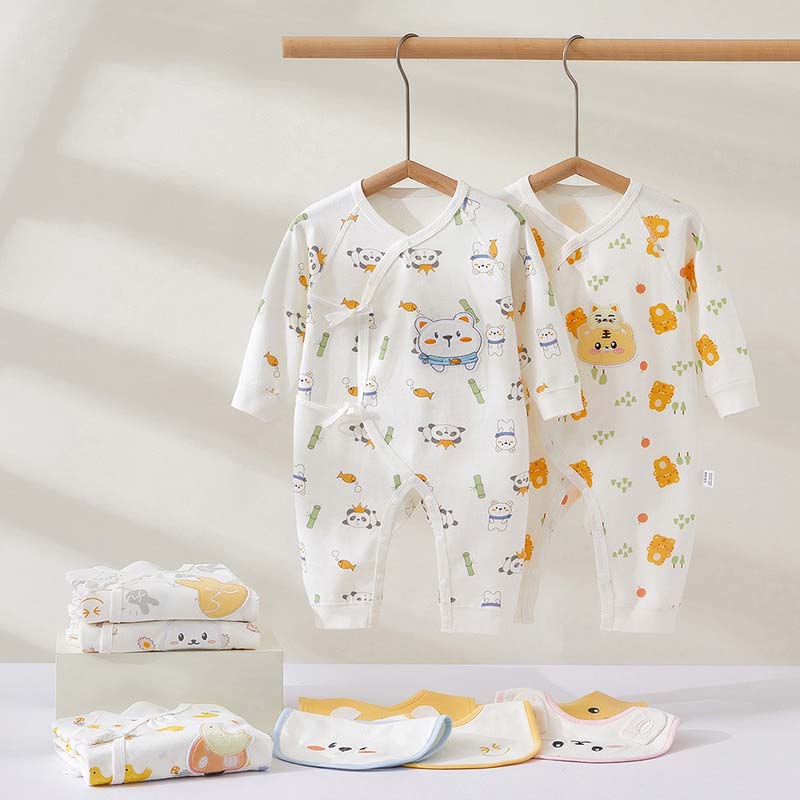 Rakuten - ロンパース 長袖 綿 よだれかけ付き ベビー服 女の子 男の子 カバーオール キッズ 新生児 赤ちゃん 子供服 春夏秋冬 おしゃれ 可愛い 52 59 66cm 子ども服 ルームウェア 部屋着 パジャマ 誕生日 出産お祝い プレゼント 初節句 食い初め 出産準備 保育園