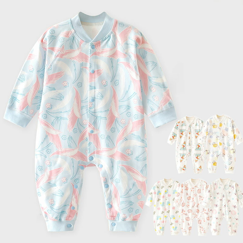 Rakuten - ベビー服 ロンパース 綿 カバーオール キッズ 長袖 子供服 新生児 赤ちゃん 子ども服 女の子 男の子 ルームウェア 部屋着 パジャマ 66 73 80 90cm おしゃれ 可愛い 春 夏 秋 冬 出産お祝い プレゼント 入園 保育園 出産準備 誕生日 初節句 食い初め お出かけ