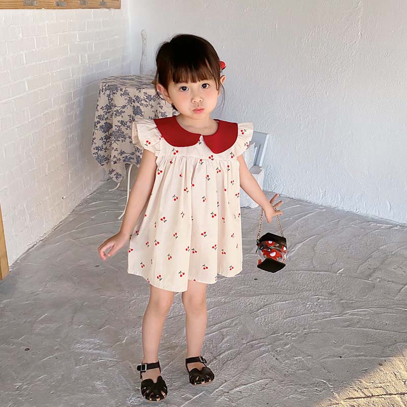 Rakuten - ワンピース キッズ 夏 ベビー服 女の子 花柄ワンピース ジュニア 綿 子供服 フレアワンピース 赤ちゃん 子ども服 おしゃれ かわいい 七五三 結婚式 入学 入園 幼稚園 小学生 誕生日 プレゼント お姫様 ナチュラル 130cm 120cm 110cm 100cm 90cm 80cm