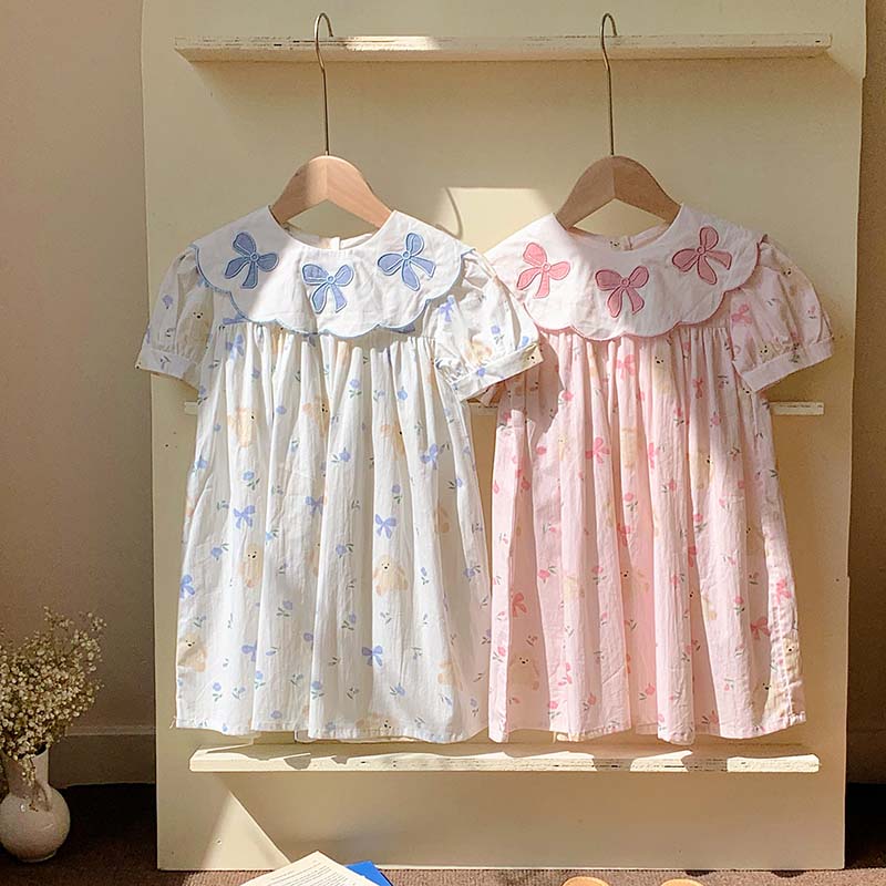 ワンピース キッズ 春 夏 ベビー服 女の子 花柄ワンピース 綿 子供服 ワンピース 半袖 子ども服 ジュニ..
