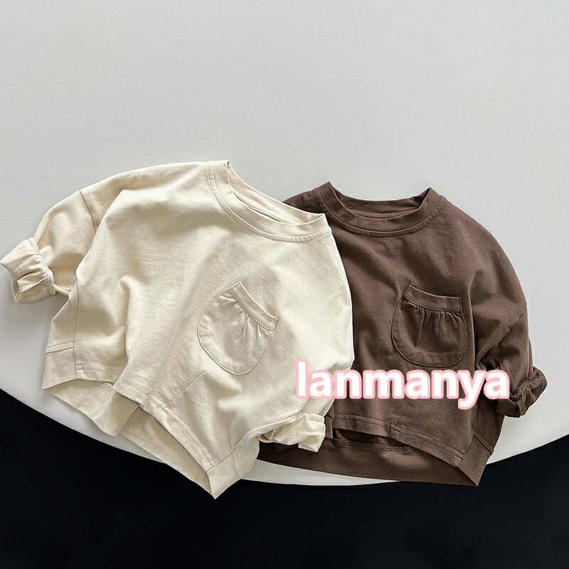 Rakuten - Tシャツ キッズ 長袖 男の子 女の子 ベビー服 tシャツ 綿 コットン 子供服 トップス ジュニア カットソー 春 秋服 ユニセックス 子ども服 赤ちゃん お着替え おしゃれ 可愛い 幼稚園 小学生 80cm 90cm 100cm 110cm 120cm 130cm 誕生日 プレゼント シンプル