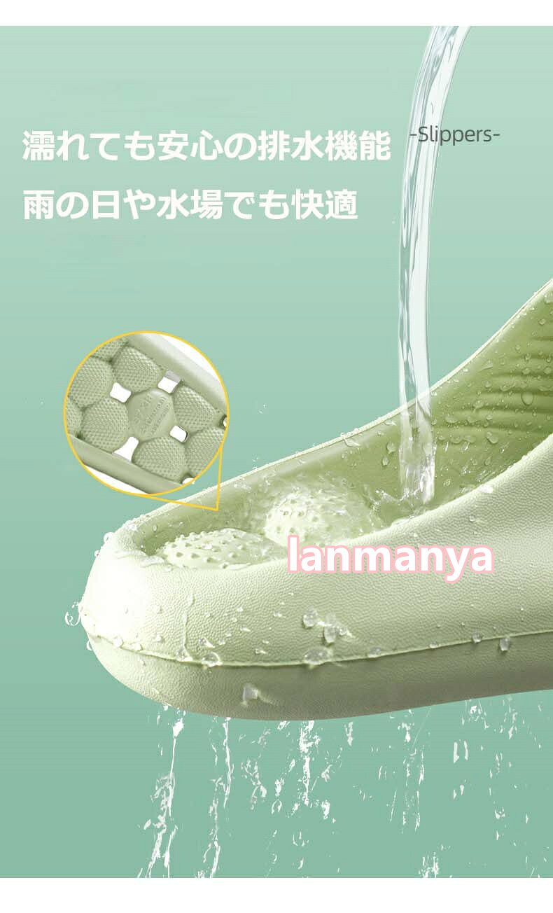 lanmanyaの【6%OFFクーポン】健康サンダル レディース メンズ 足ツボスリッパ 足つぼサンダル 健康スリッパ 足ツボ 足つぼ 健康 サンダル スリッパ ルームシューズ お風呂 室内 外履き 男女兼用 デスクワーク オフィス 事務用 シャワーサンダル 厚底 穴あき EVA 洗える おしゃれ｜アングル3