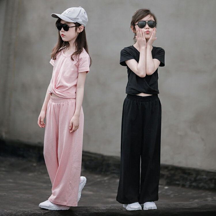 Rakuten - 子供服 セットアップ キッズ 女の子 春夏 2点セット 上下セット Tシャツ 半袖 ガウチョパンツ 無地 ジャージ キッズ 運動着 おしゃれ 可愛い カジュアル 新品