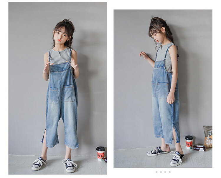 オーバーオール キッズ サロペット 子供服 セットアップ 2点セット サロペット パンツ デニム デニムオーバーオール ジュニア ボトムス ロングパンツ 長ズボン 女の子 男の子 韓国 子供服 オシャレ 無地 カジュアル