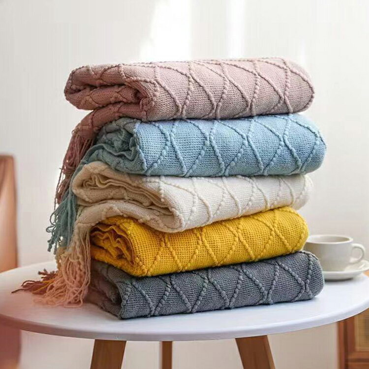 11色!130*200CMフリンジ付きブランケット 北欧 大判 マルチカバー SNS話題で着る毛布 ブランケット おしゃれ タオルケット アイボリー ..