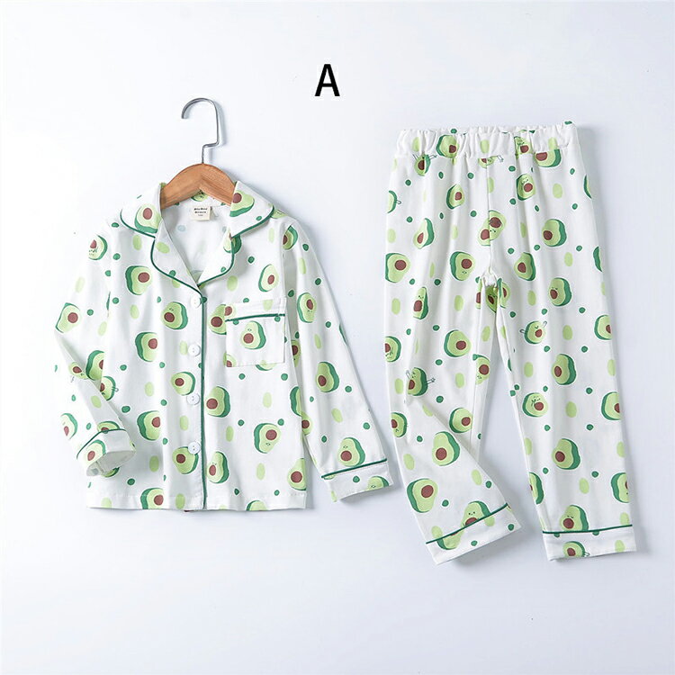 キッズ パジャマ 上下セット 長袖 長ズボン ジュニア 男の子 女の子 100 110 120 130 140 春 秋 夏の冷房対策 ルームウエア 柔らか 優しい着心地 着心地快適 前開き 可愛いデザイン イチゴ アボガド シマウマ チェエク柄 寝巻き