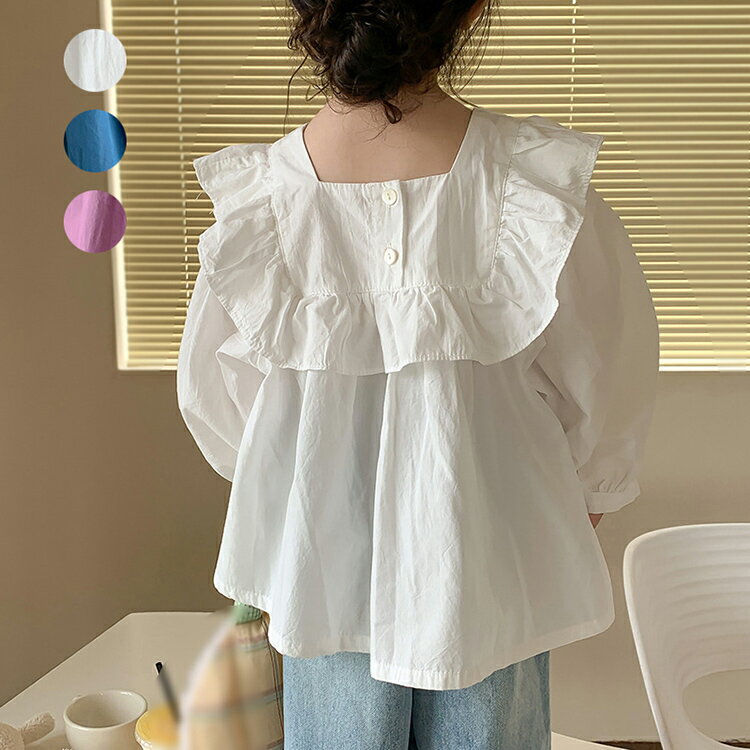 Long-Sleeved - 子供服 ブラウス 長袖 女の子 シャツブラウス フォーマル キッズ トップス 長袖 ブラウス 卒業式 ブラウス 発表会 入学式 春秋 七五三 80-130cm