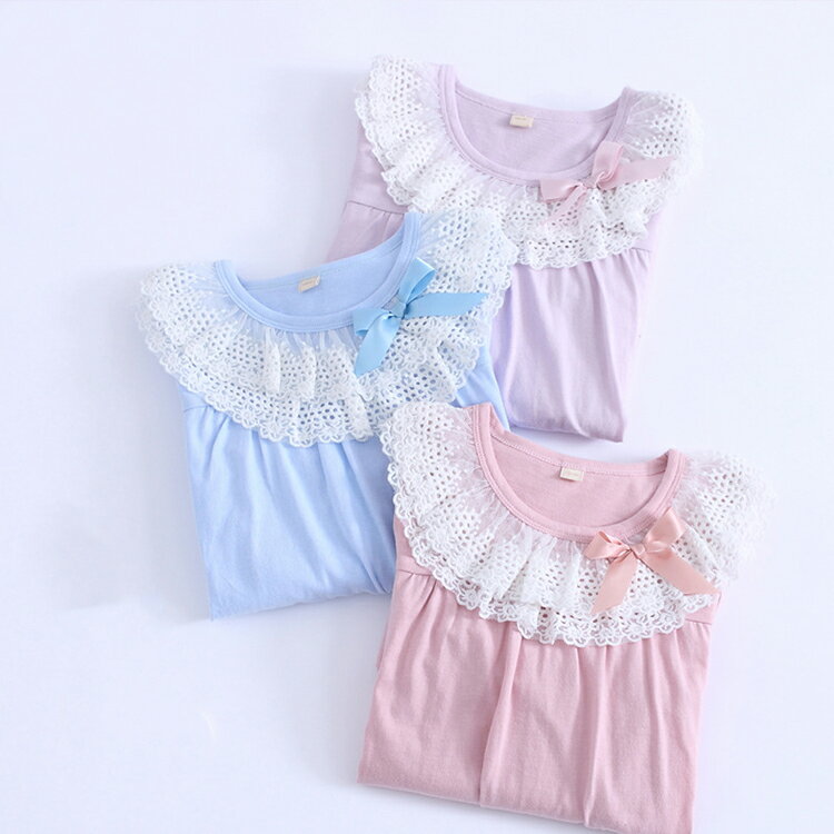 Long-Sleeved - パジャマ ネグリジェ キッズ 長袖 女の子 ルームウェア ワンピース キッズ 親子ペアパジャマ プリンセス パジャマ ワンピース 子供 かわいい おしゃれ 寝巻き 部屋着 110cm-170cm 春 秋 冬