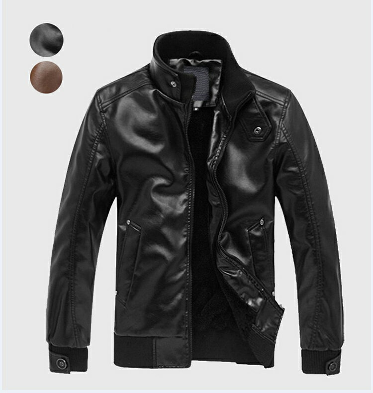 Rakuten - レザージャケット メンズ 革ジャン ライダースジャケット PUレザー PU革 バイクジャケット レザーブルゾン 革ジャケット フルジップ スリムフィット 保温 防風