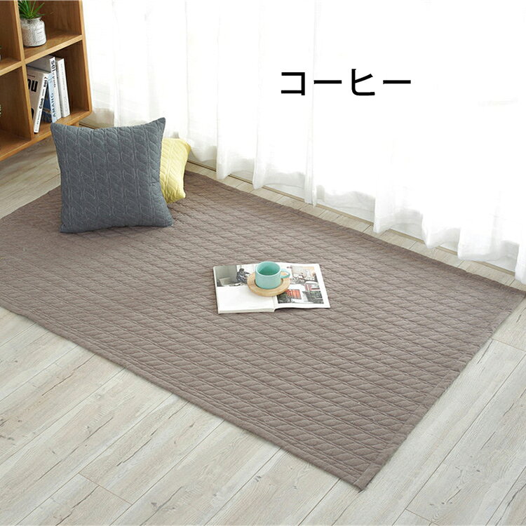 ラグ ラグマット ラグカーペット 北欧 おしゃれ キルティングマット 敷きパッド 洗える 北欧 rug ウォッシャブル 玄関マット 綿100% ベッドサイド アクセント ラグ 丸 床暖房 ホットカーペット おしゃれ 滑り止め加工 長方形 70*180cm 90*180cm 5色 サイズ豊富 送料無料 [3]